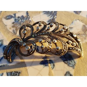 Art Deco broche i slv.