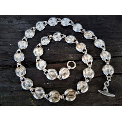 Art Deco halskde i slv