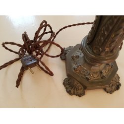Antik bronze bordlampe