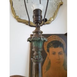 Antik bronze bordlampe