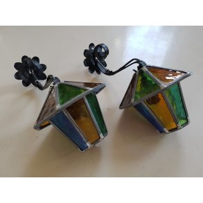 Retro vglamper i blyindfattet glas