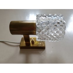 Retro vglampe i messing og glas