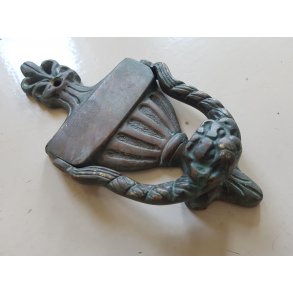 Gammel patineret drhammer i messing