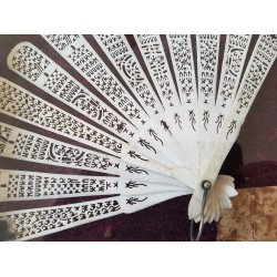 Antik Kinesisk vifte af ben