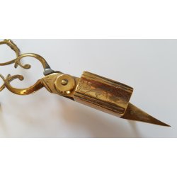 Antik lyseslukker saks i messing