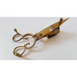 Antik lyseslukker saks i messing