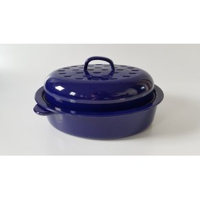 Kockums emaljeret stbejernsgryde/stegeso