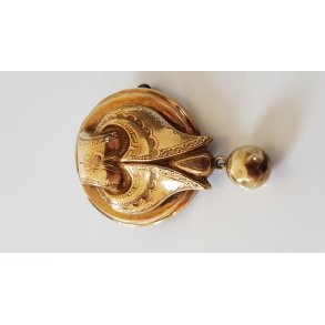 Viktoriansk forgyldt broche