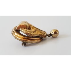 Viktoriansk forgyldt broche