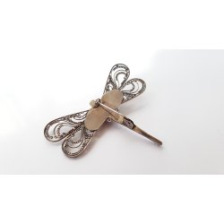 Sknvirke slv broche med onyx