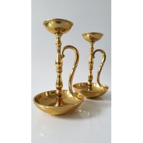  Lysestager i messing til bloklys