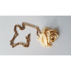 Antik vedhng udskret i ben med bronze kde