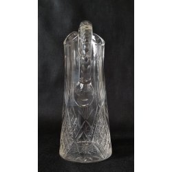 Antik kande i glas med slibninger