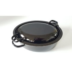 Retro emaljeret stegeso/gryde