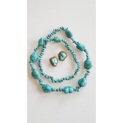 Vintage smykke s�t i turkis