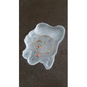 Sknvirke smykkeskl i frosted glas