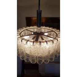 Murano Doria lysekrone i krystal og krom