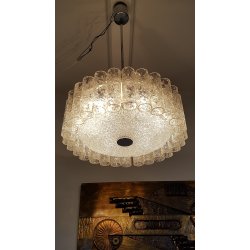 Murano Doria lysekrone i krystal og krom