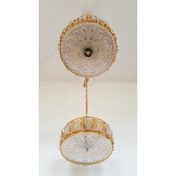 Orrefors lysekroner af krystal og messing