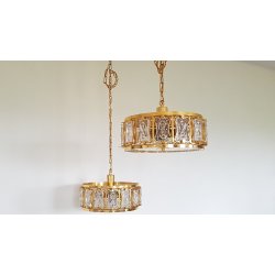 Orrefors lysekroner af krystal og messing