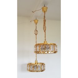 Orrefors lysekroner af krystal og messing