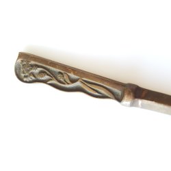 Art Deco papirkniv / brevbner i bronze