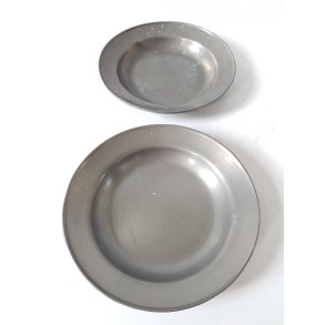 Antikke Svensk tallerkner af tin