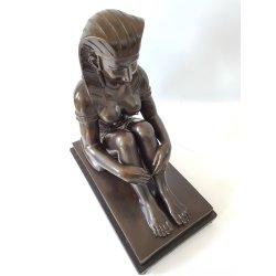 Art Deco bronze figur / skulptur STOR !