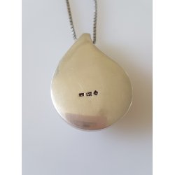 Retro vedhng i slv prydet med ben