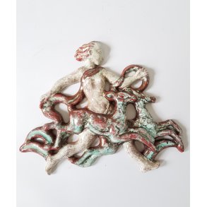 Art Deco keramik relief fra Michael Andersen Bornholm No. 4998-2