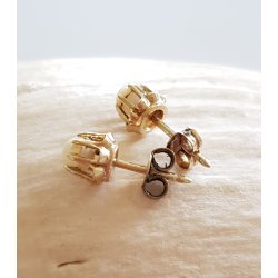 Retro restikker i 8 karat guld med perler