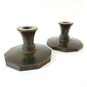 Art Deco lysestager i bronze fra Just Andersen No. B 1805