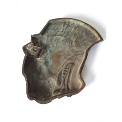 Art Deco bronze relief, panter hoved