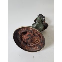  Antik bronze figur, kvinde med bler