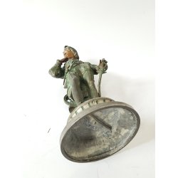 Antik Svensk figur i patineret metal