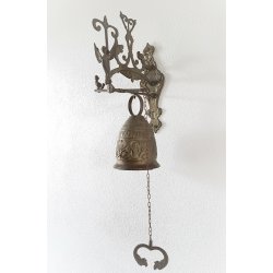 Gammel udendrs messing klokke