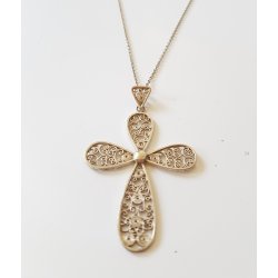 Gammel filigran kors i slv