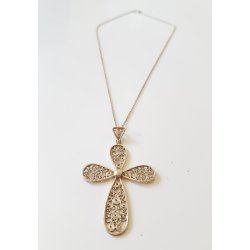 Gammel filigran kors i slv