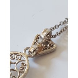 Gammel filigran kors i slv