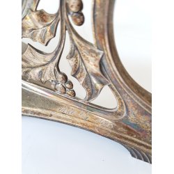 Art Nouveau jardiniere i slvplet og glas