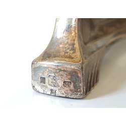 Art Nouveau jardiniere i slvplet og glas