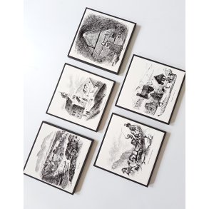 Retro billeder p kakler med islandske motiver