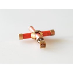 Art Deco kors i koral og 14 karat guld, Edvard Berg