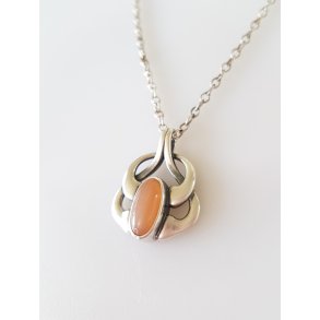 Georg Jensen rssmykke 2006 i sterling slv med rosakvarts