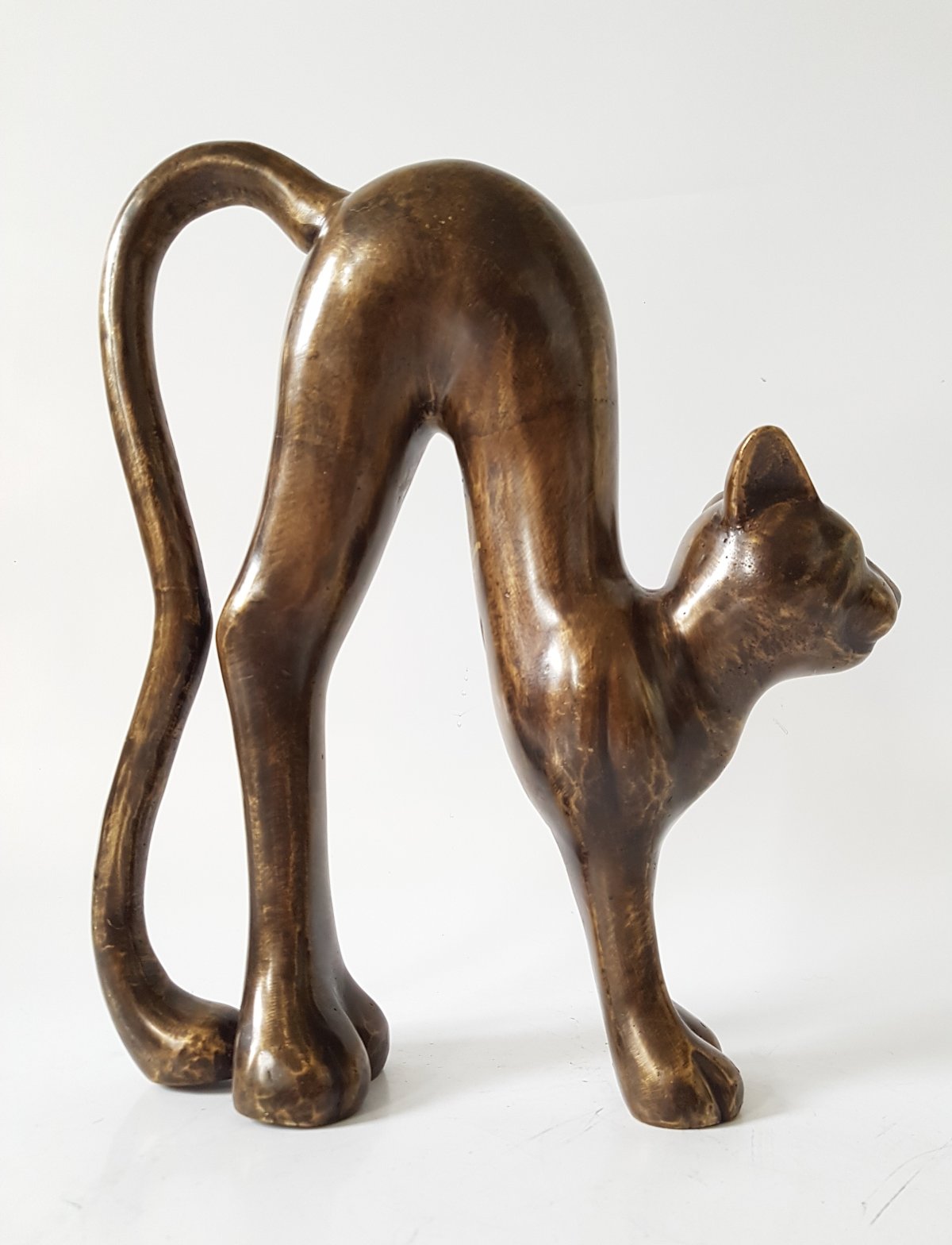 Andreas Wargenbrant Bronze Skulptur The Cat Bronze Heldigt dk