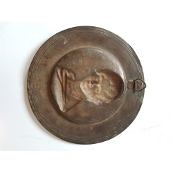 Art Deco bronze relief med portrt af Clo de Mrode