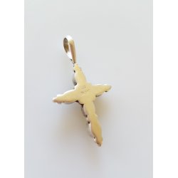 Mario Rabinovich kors islv prydet med facetslebet prasiolite