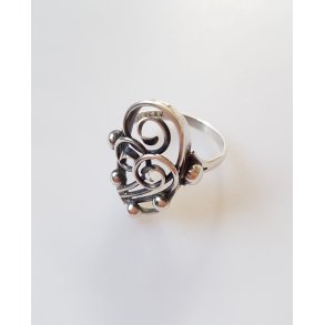 Vintage Scandia Affinerings Vrk ring i slv