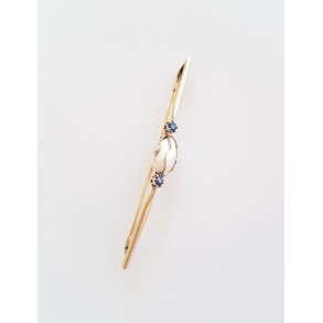 Bernhard Hertz vintage broche i 14 kt guld