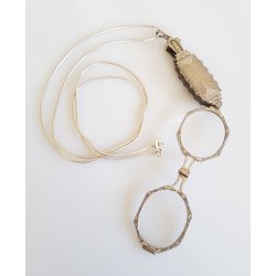  Art Deco lorgnette udfrt i slv